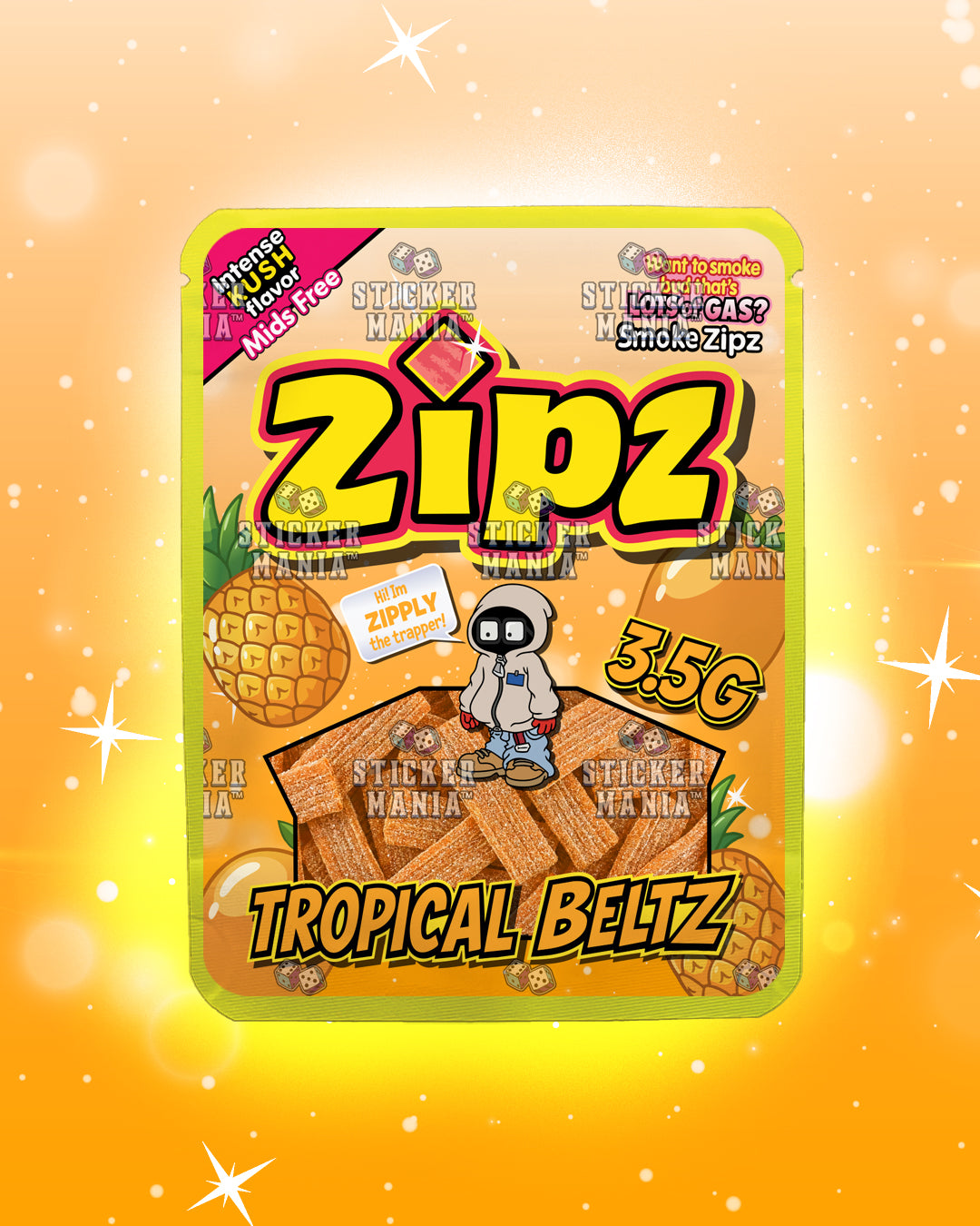 Zipz Tropical Beltz | Pre-Made Sticker Bag | 3.5g