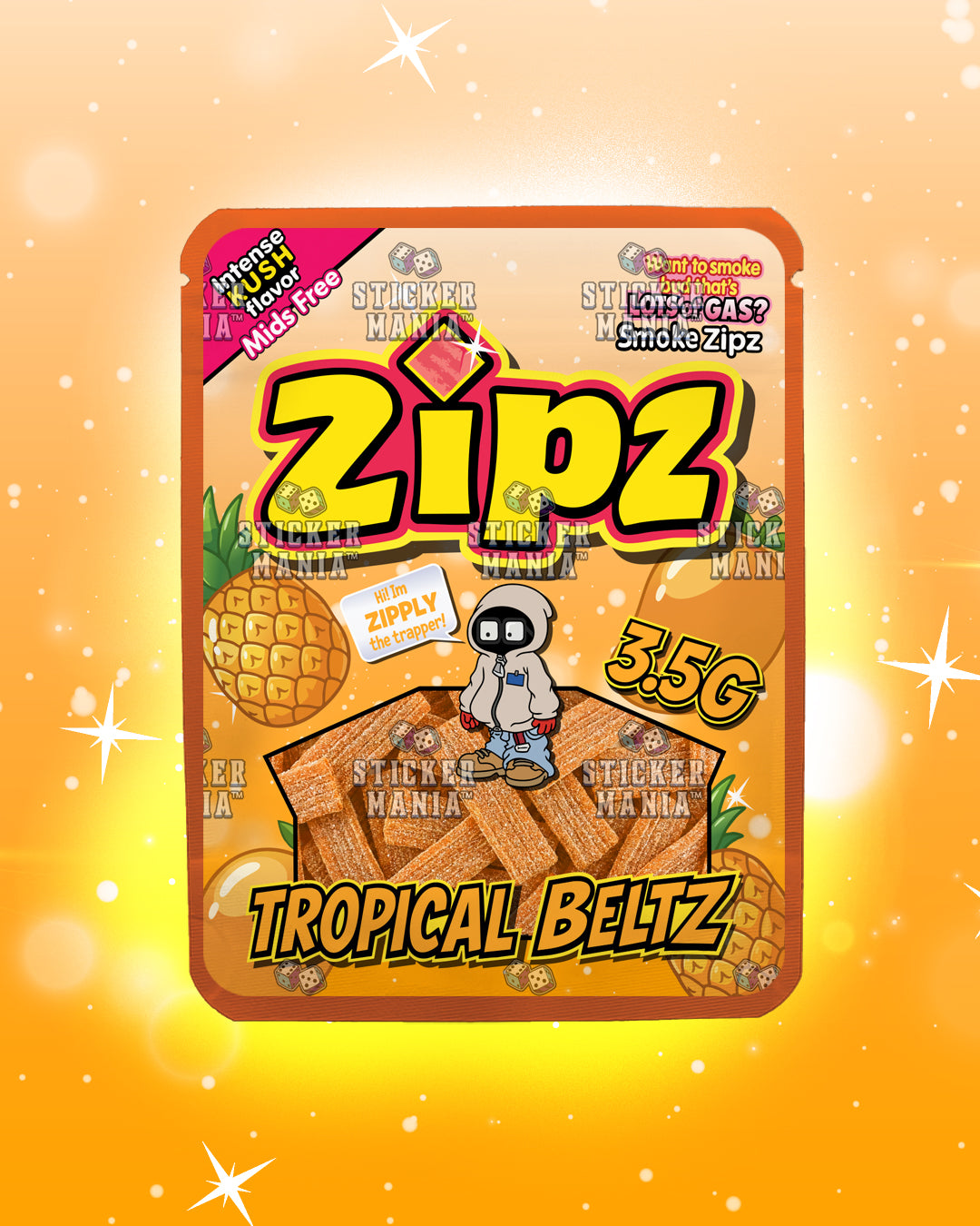 Zipz Tropical Beltz | Pre-Made Sticker Bag | 3.5g