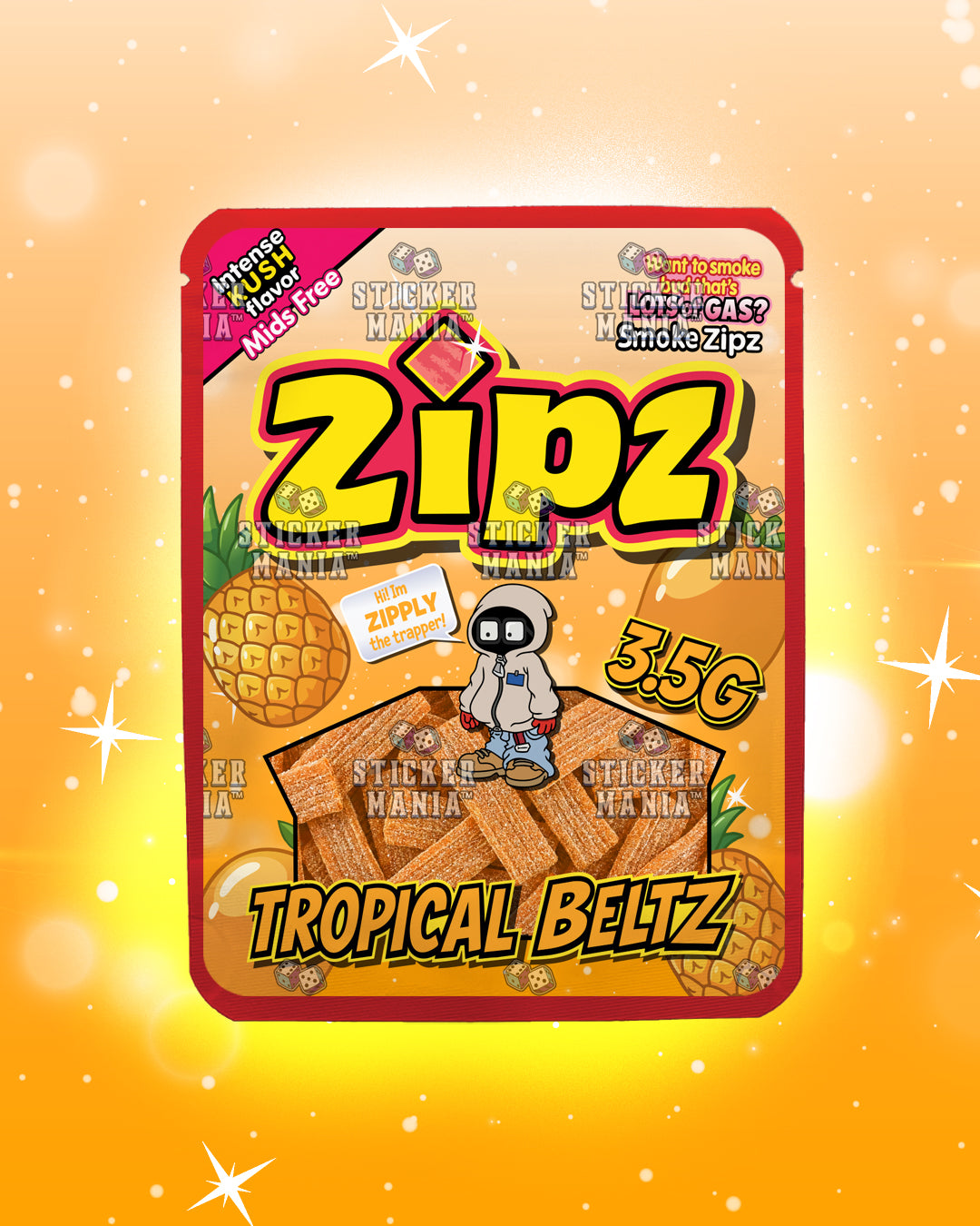 Zipz Tropical Beltz | Pre-Made Sticker Bag | 3.5g