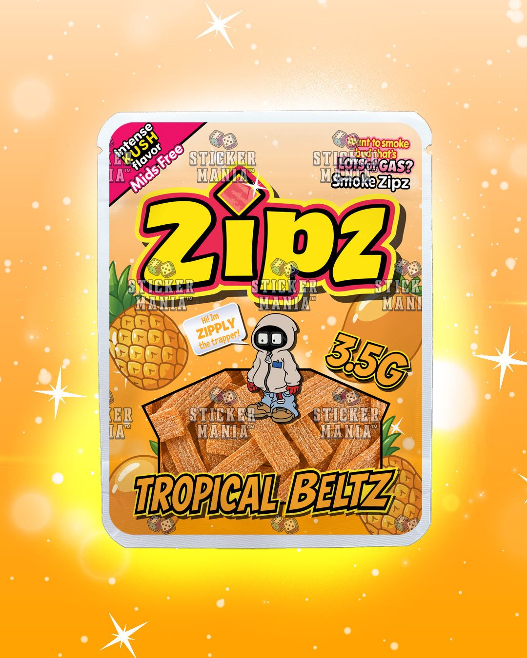 Zipz Tropical Beltz | Pre-Made Sticker Bag | 3.5g