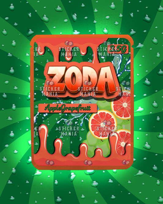 Zoda Apple Grapefruit | Pre-Made Sticker Bag | 3.5g