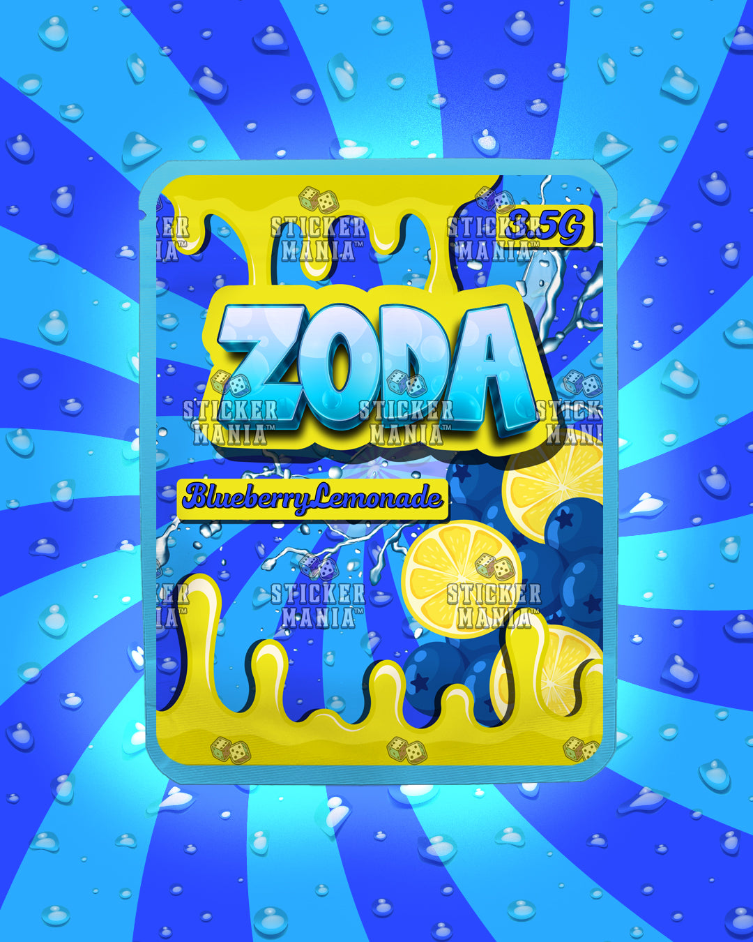 Zoda Blueberry Lemonade | Pre-Made Sticker Bag | 3.5g