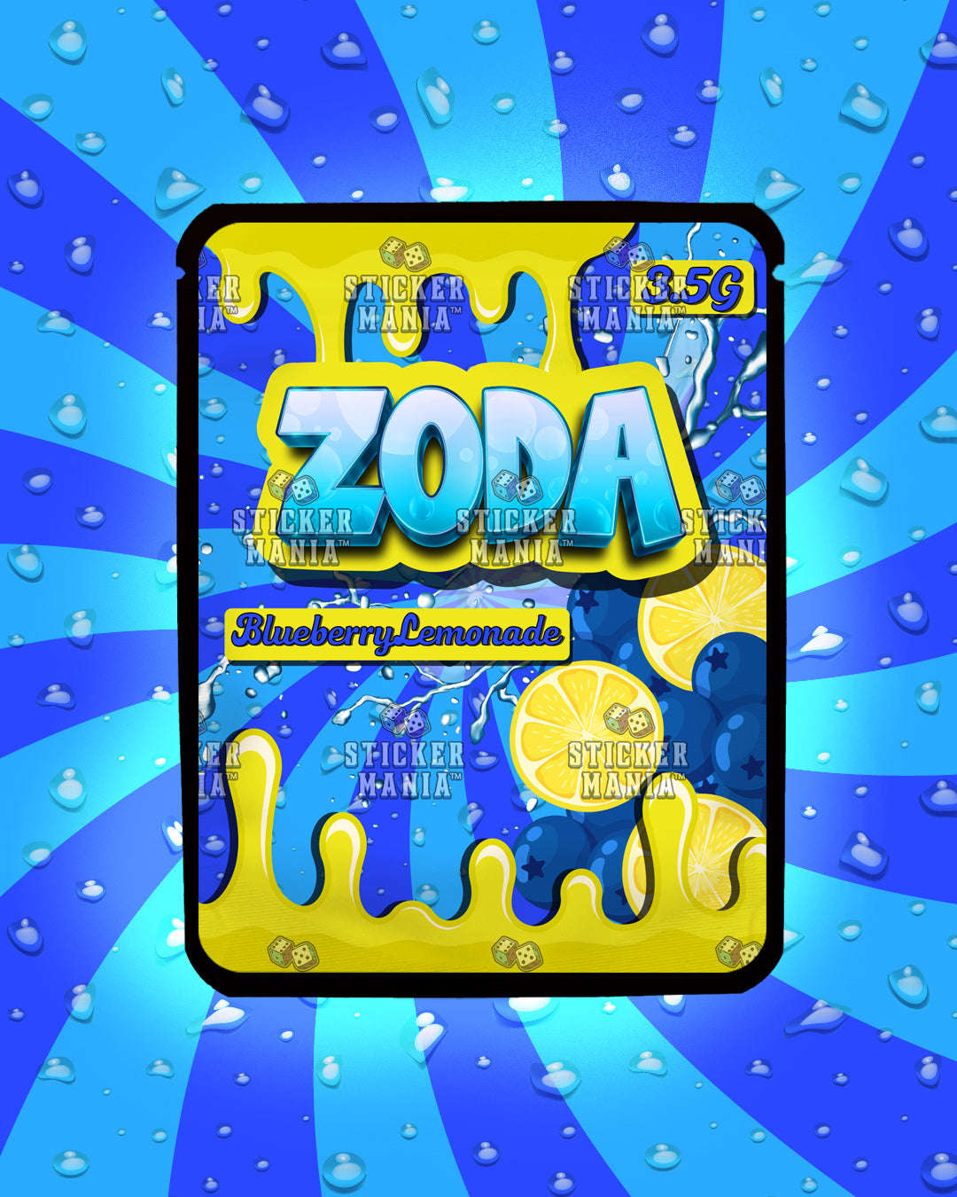 Zoda Blueberry Lemonade | Pre-Made Sticker Bag | 3.5g