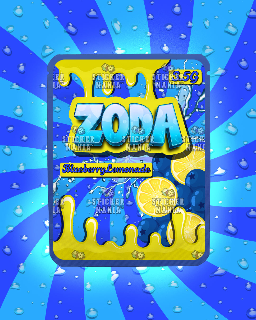Zoda Blueberry Lemonade | Pre-Made Sticker Bag | 3.5g
