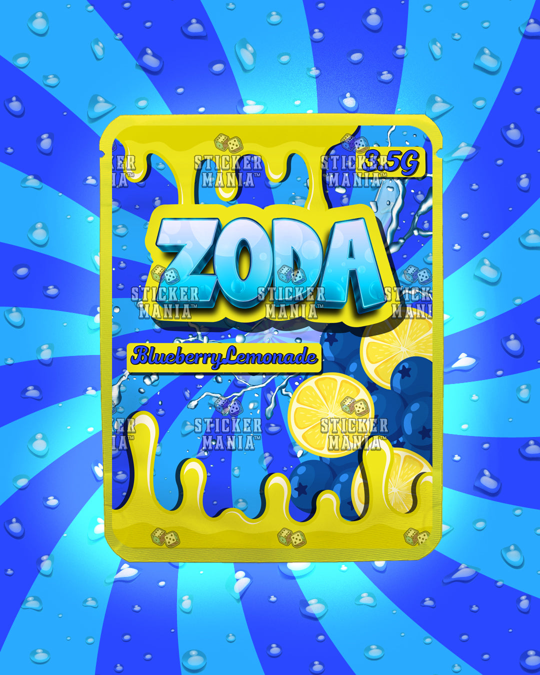 Zoda Blueberry Lemonade | Pre-Made Sticker Bag | 3.5g
