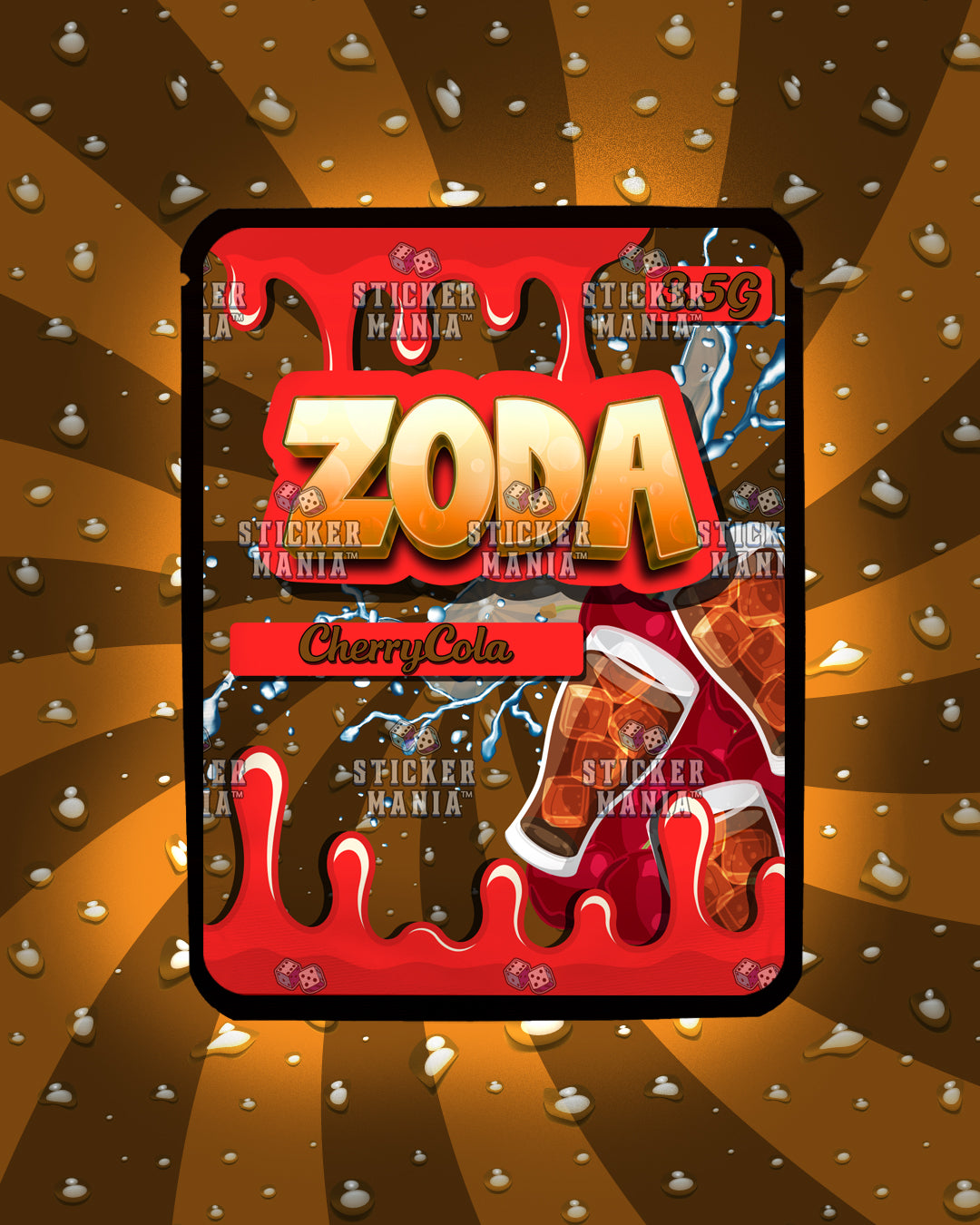 Zoda Cherry Cola | Pre-Made Sticker Bag | 3.5g