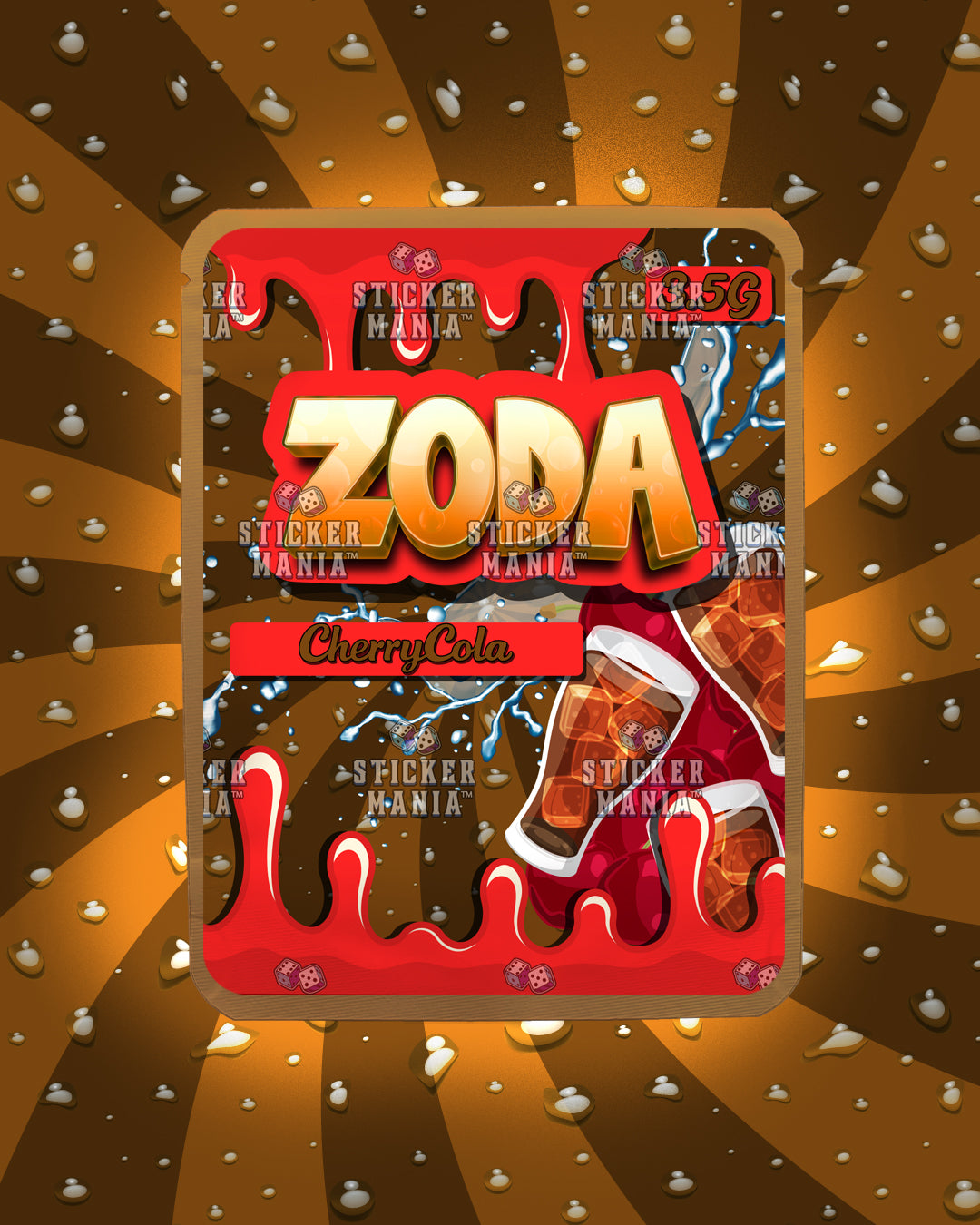 Zoda Cherry Cola | Pre-Made Sticker Bag | 3.5g