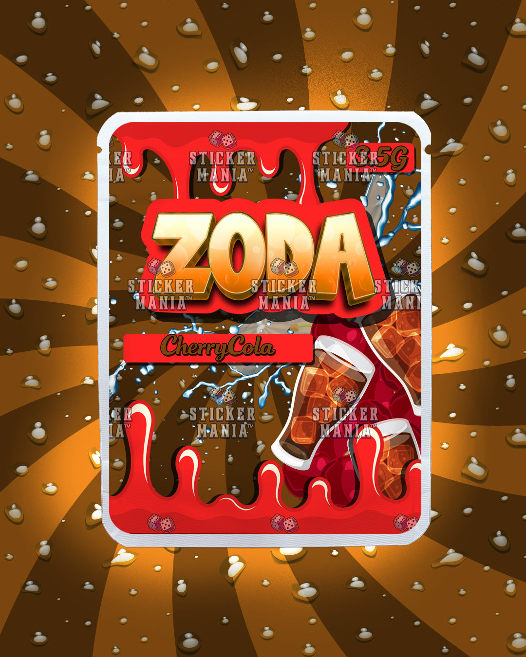 Zoda Cherry Cola | Pre-Made Sticker Bag | 3.5g