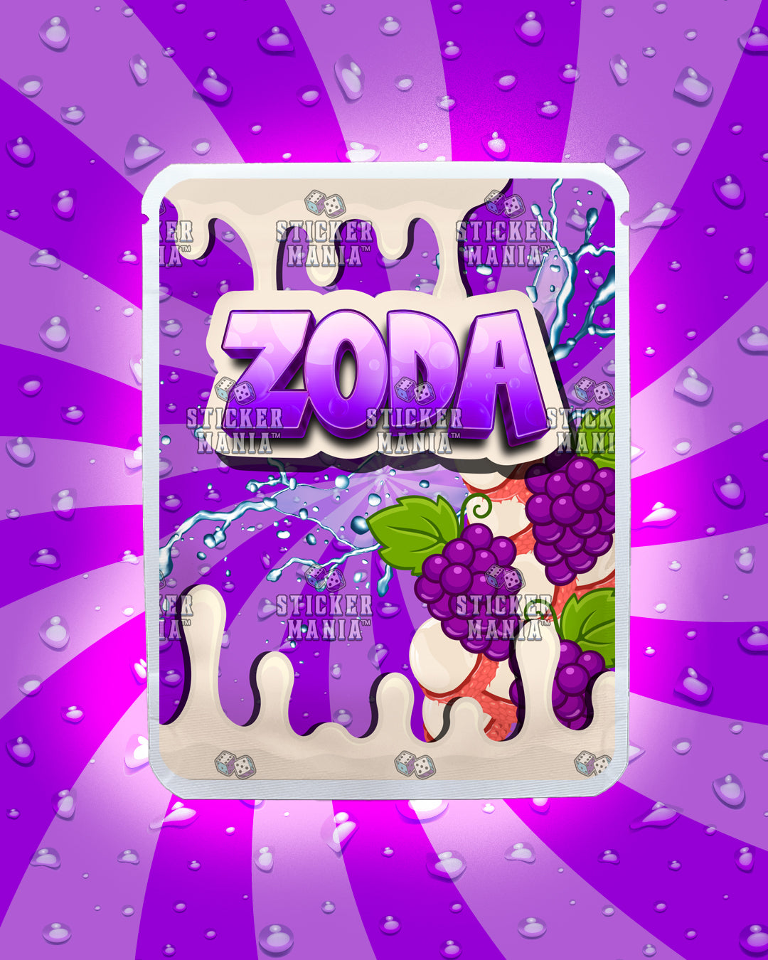 Zoda Grape Lychee | Pre-Made Sticker Bag | 3.5g
