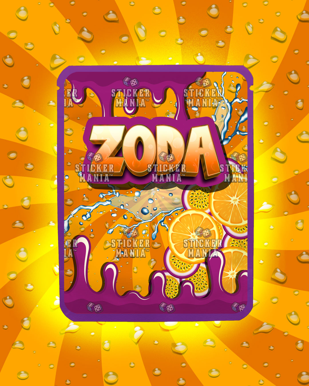 Zoda Passion Mandarin | Pre-Made Sticker Bag | 3.5g