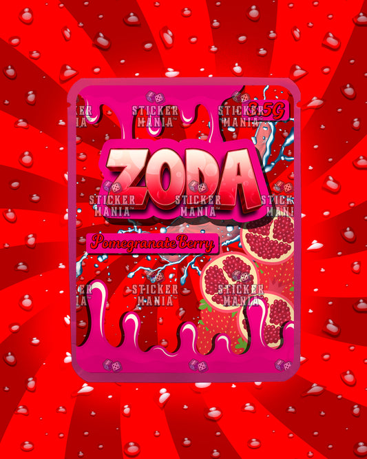 Zoda Pomegranate Berry | Pre-Made Sticker Bag | 3.5g