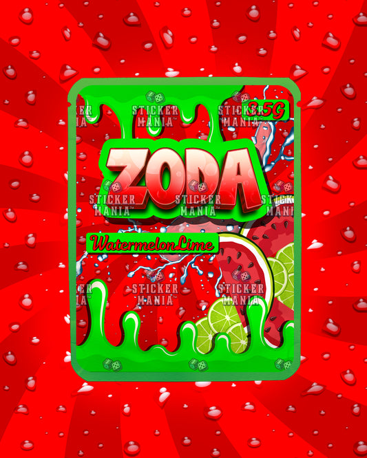 Zoda Watermelon Lime | Pre-Made Sticker Bag | 3.5g