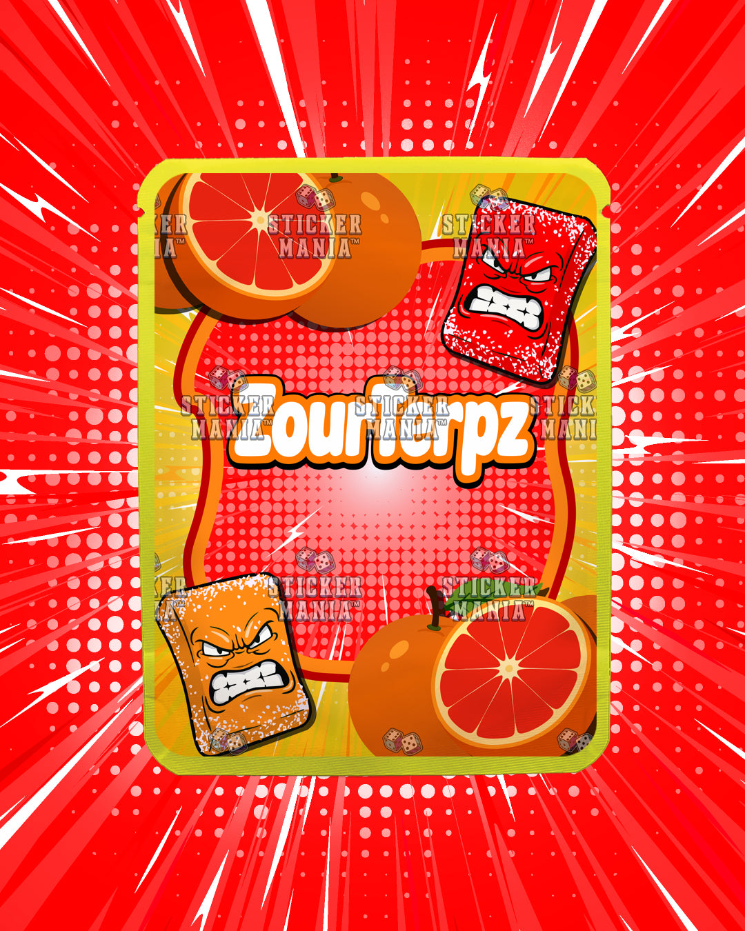 Zour Terpz Blood Orange | Pre-Made Sticker Bag | 3.5g