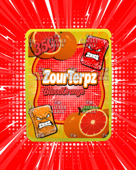 Zour Terpz Blood Orange | Pre-Made Sticker Bag | 3.5g