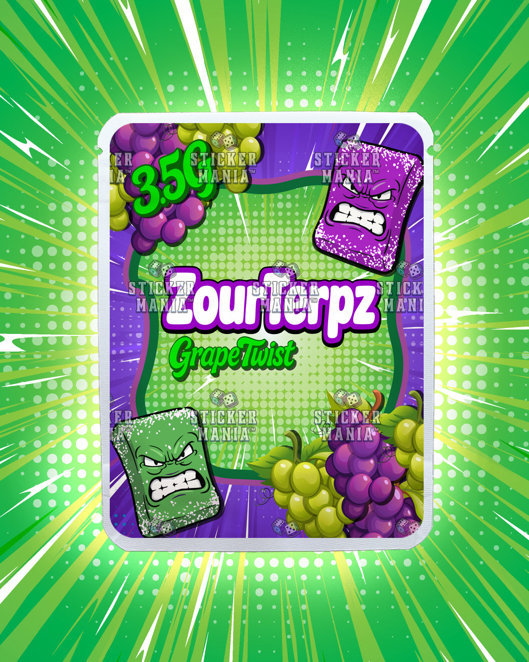 Zour Terpz Grape Twist | Pre-Made Sticker Bag | 3.5g