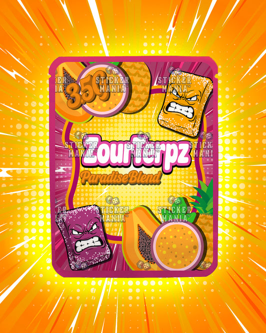 Zour Terpz Paradise Blend | Pre-Made Sticker Bag | 3.5g