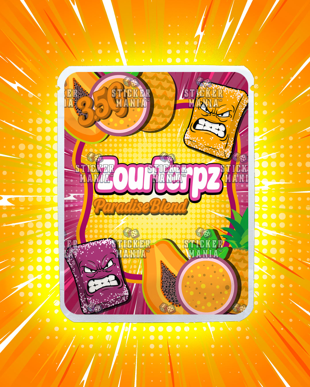 Zour Terpz Paradise Blend | Pre-Made Sticker Bag | 3.5g