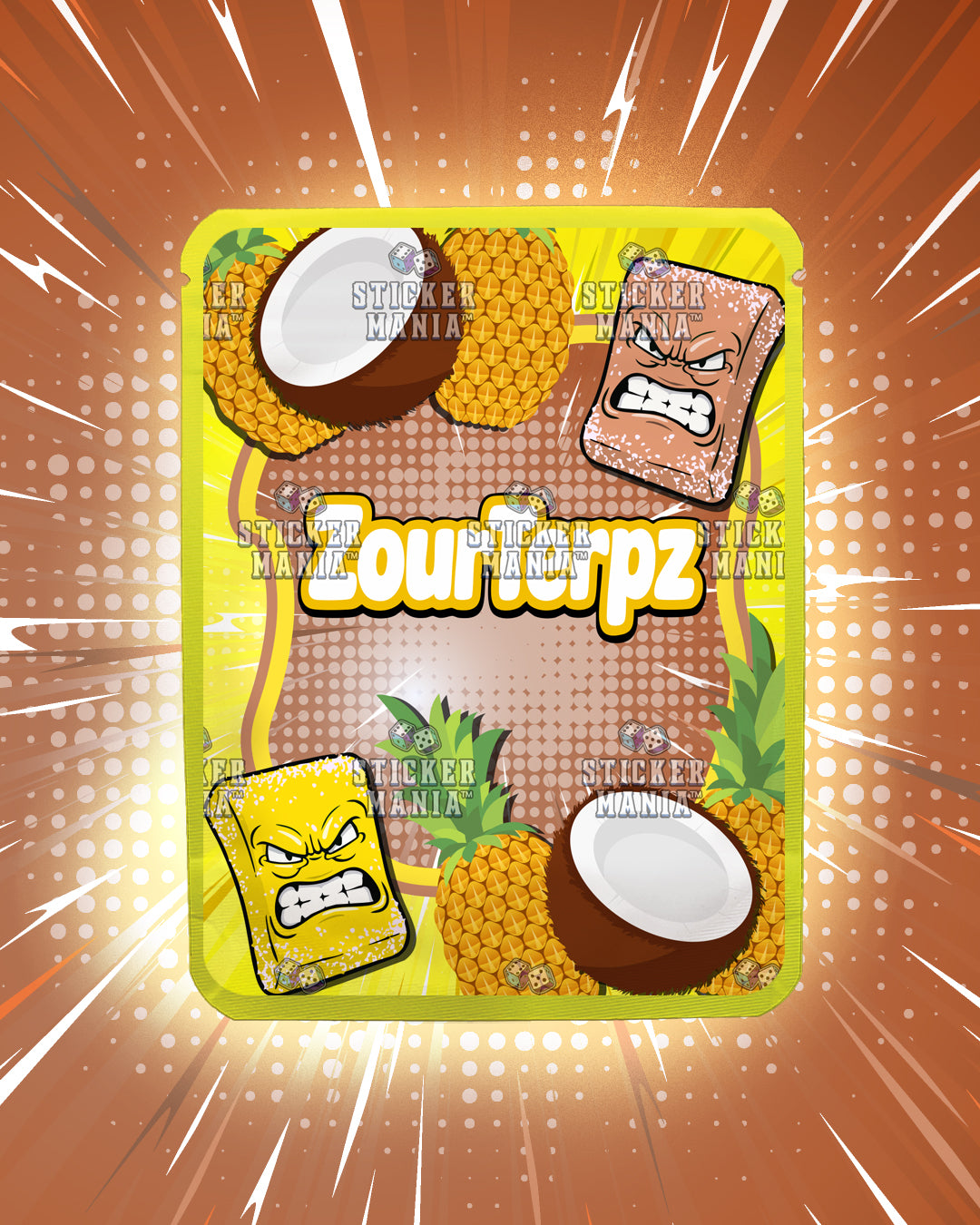 Zour Terpz Pina Colada | Pre-Made Sticker Bag | 3.5g