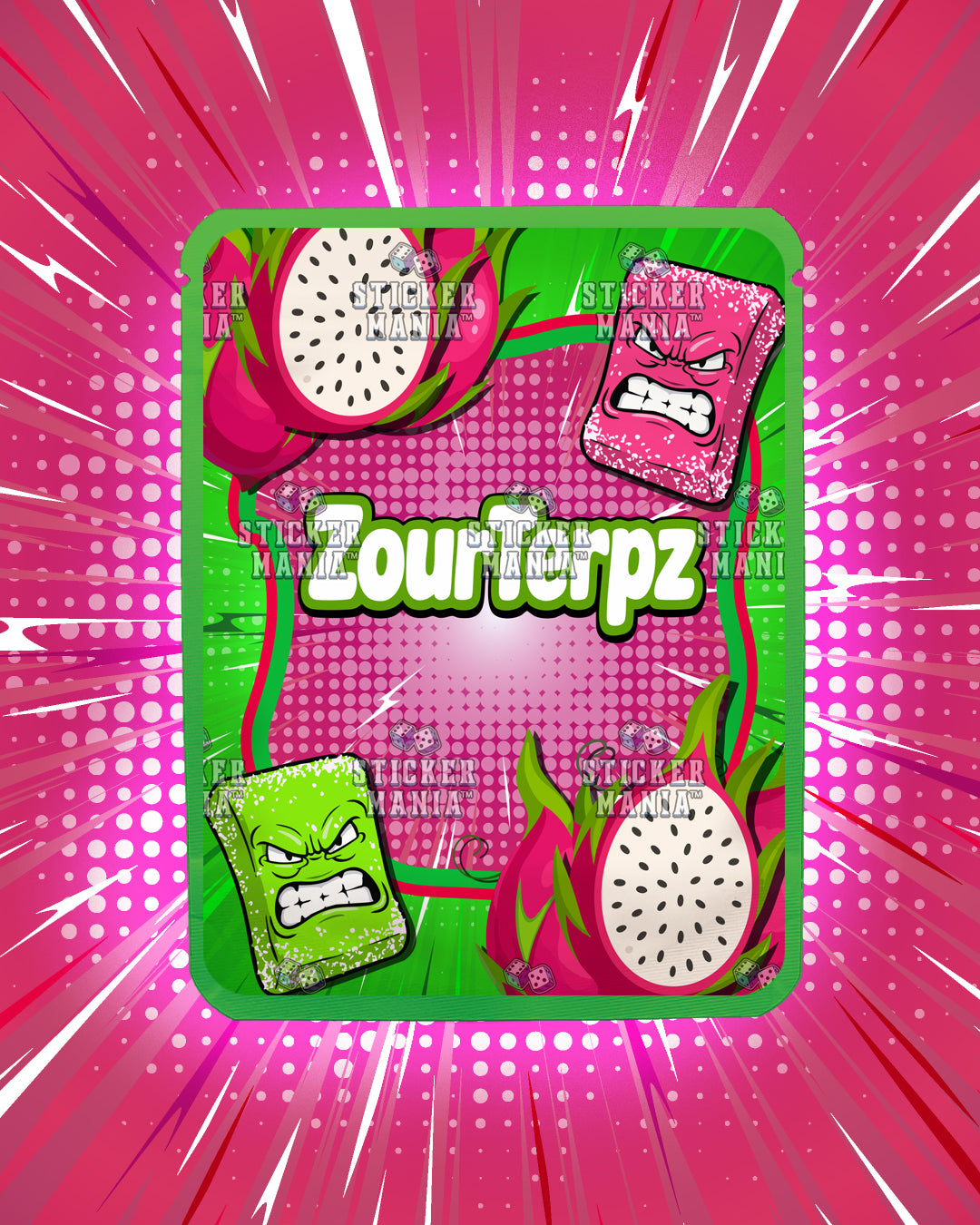 Zour Terpz Pitaya Punch | Pre-Made Sticker Bag | 3.5g