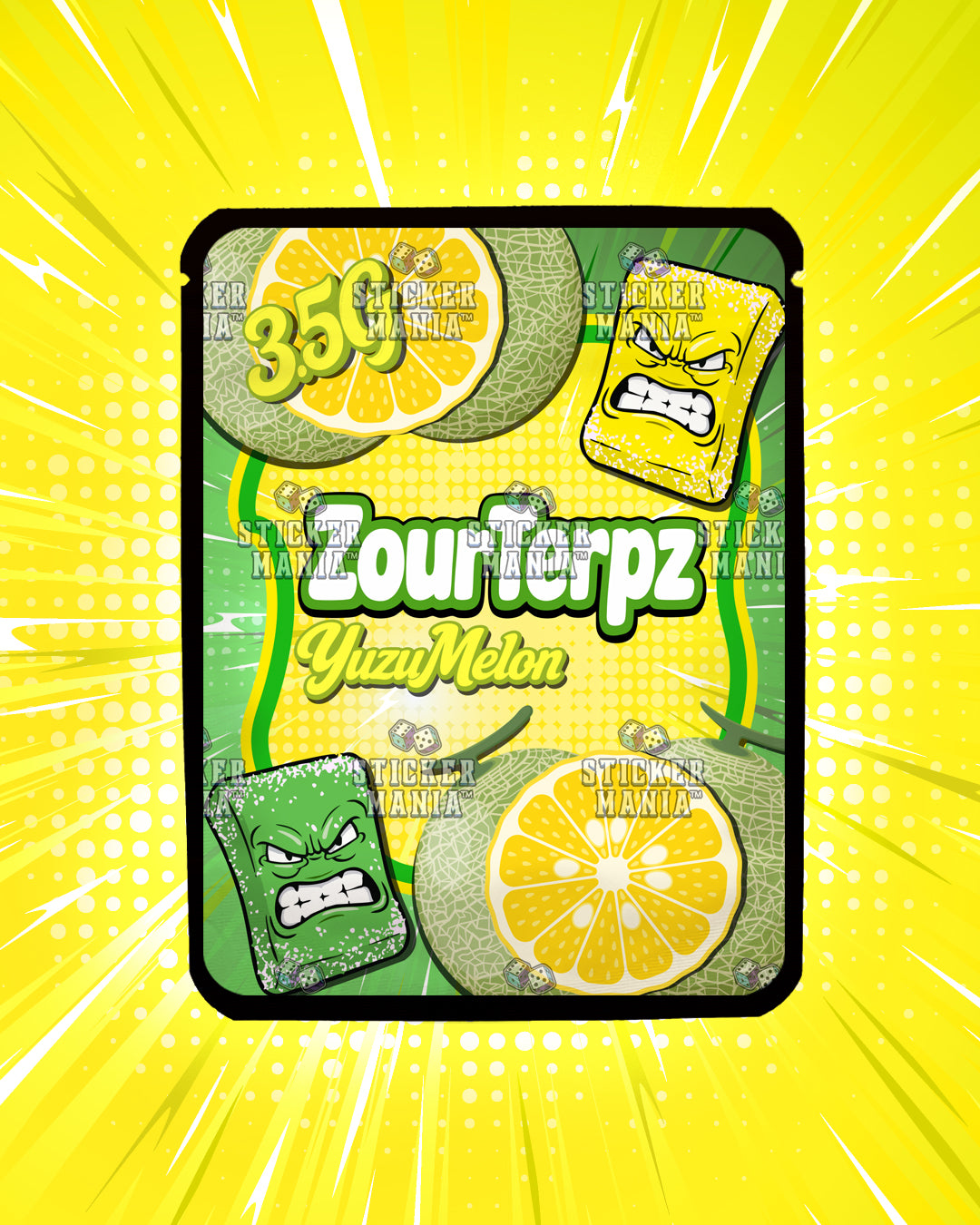 Zour Terpz Yuzu Melon | Pre-Made Sticker Bag | 3.5g