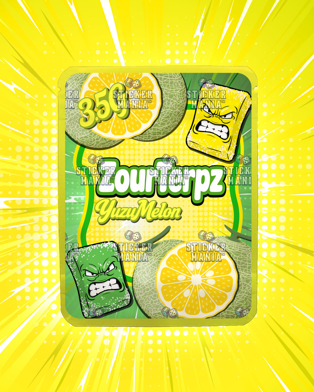 Zour Terpz Yuzu Melon | Pre-Made Sticker Bag | 3.5g