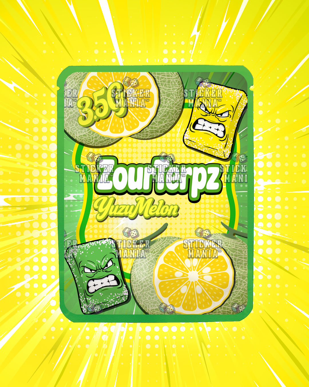 Zour Terpz Yuzu Melon | Pre-Made Sticker Bag | 3.5g