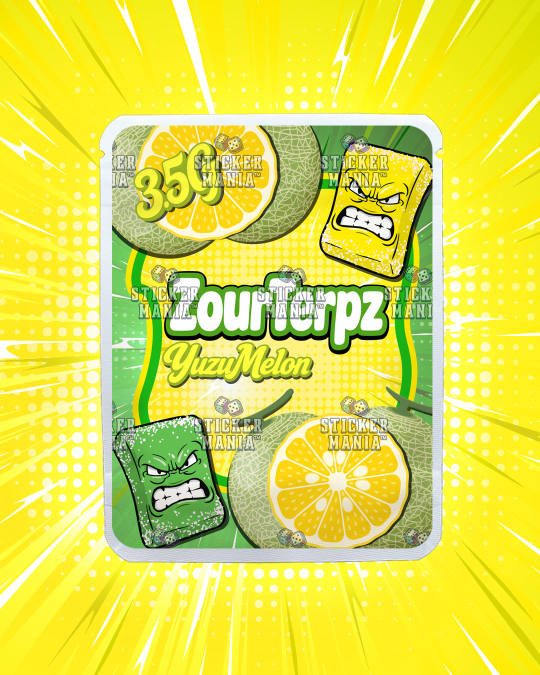 Zour Terpz Yuzu Melon | Pre-Made Sticker Bag | 3.5g