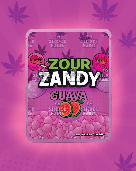 Zour Zandy Guava | Pre-Made Sticker Bag | 3.5g