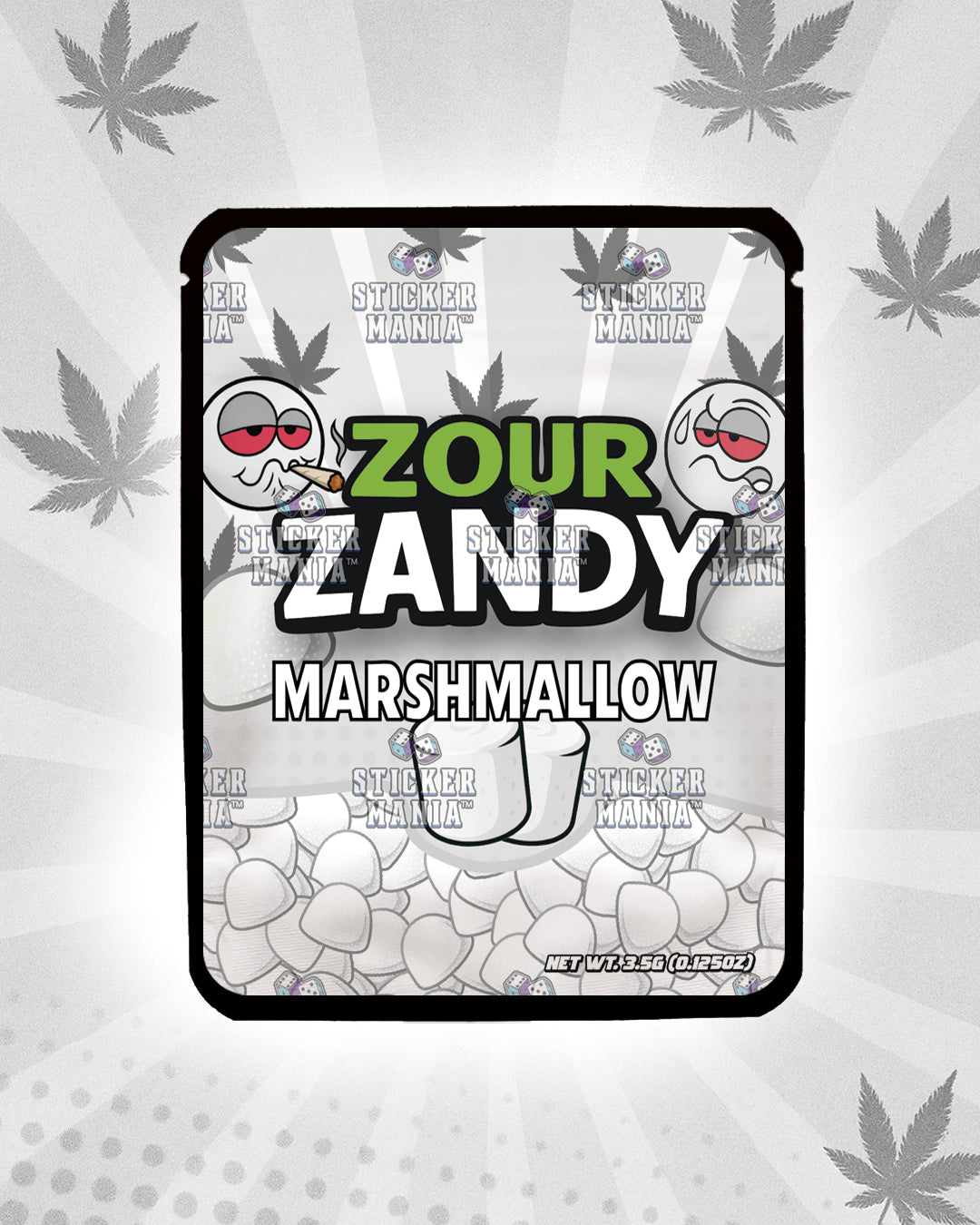 Zour Zandy Marshmallow | Pre-Made Sticker Bag | 3.5g