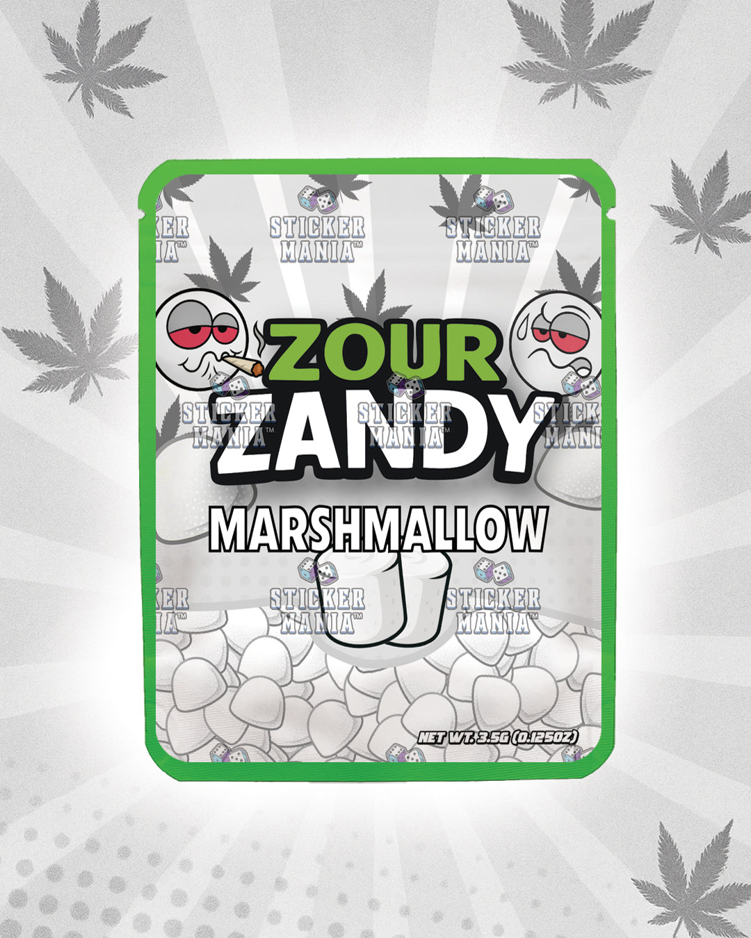 Zour Zandy Marshmallow | Pre-Made Sticker Bag | 3.5g