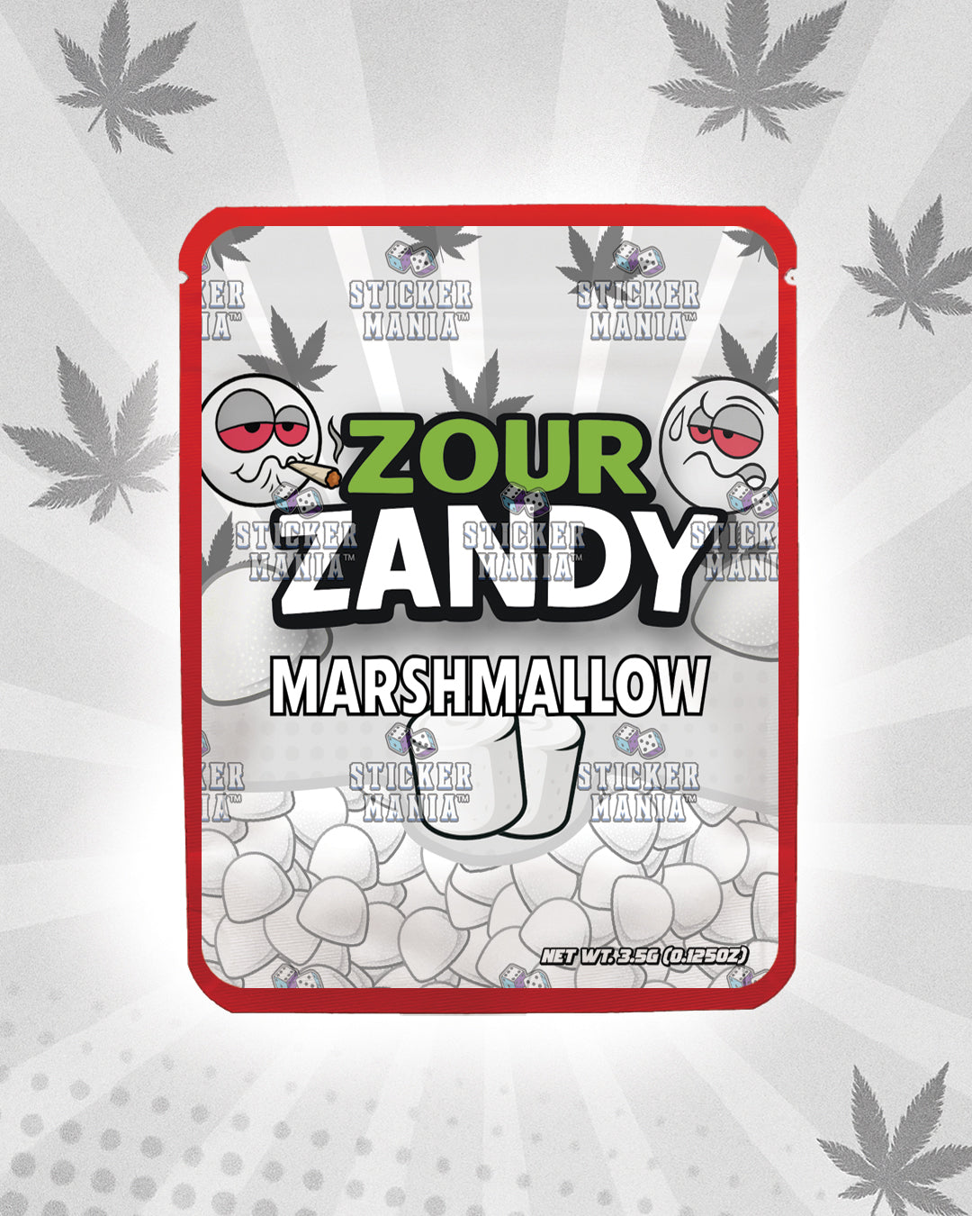 Zour Zandy Marshmallow | Pre-Made Sticker Bag | 3.5g