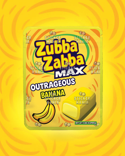 Zubba Zabba Max Outrageous Banana | Pre-Made Sticker Bag | 3.5g