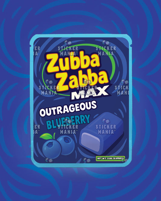 Zubba Zabba Max Outrageous Blueberry | Pre-Made Sticker Bag | 3.5g