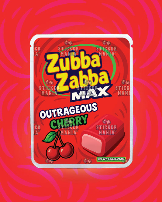 Zubba Zabba Max Outrageous Cherry | Pre-Made Sticker Bag | 3.5g