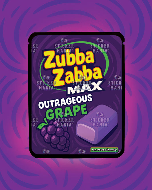 Zubba Zabba Max Outrageous Grape | Pre-Made Sticker Bag | 3.5g