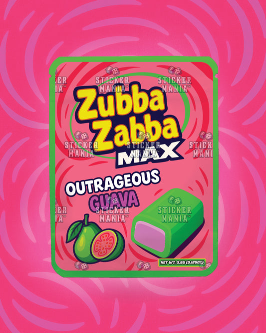 Zubba Zabba Max Outrageous Guava | Pre-Made Sticker Bag | 3.5g