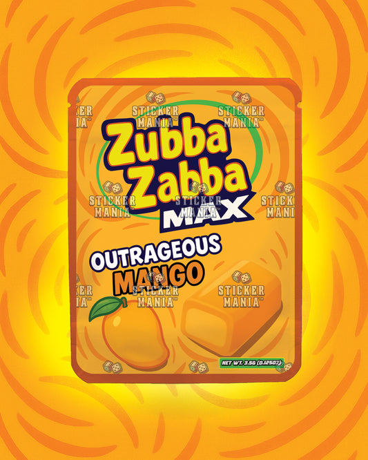 Zubba Zabba Max Outrageous Mango | Pre-Made Sticker Bag | 3.5g