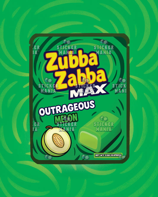 Zubba Zabba Max Outrageous Melon | Pre-Made Sticker Bag | 3.5g