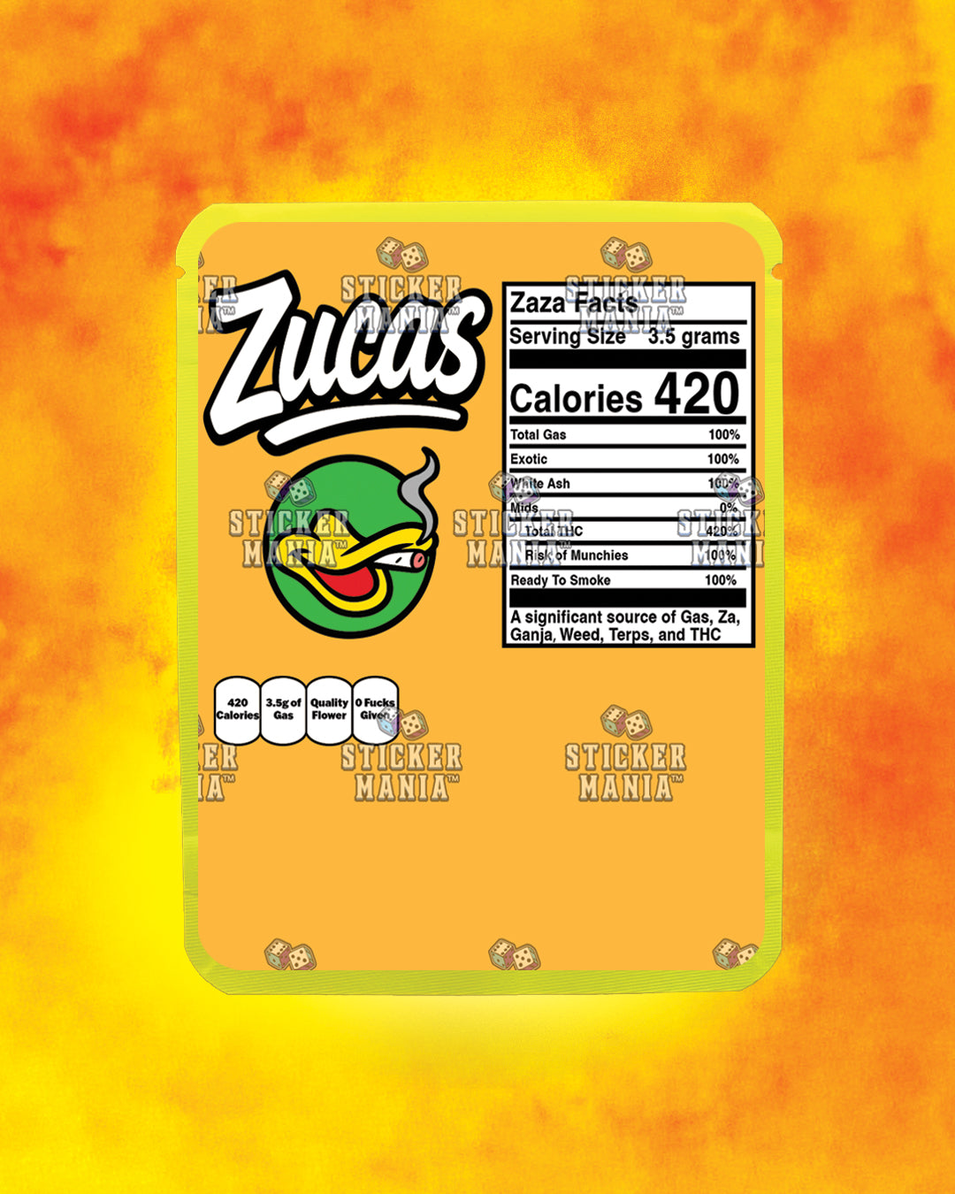 Zucas Waffles | Pre-Made Sticker Bag | 3.5g
