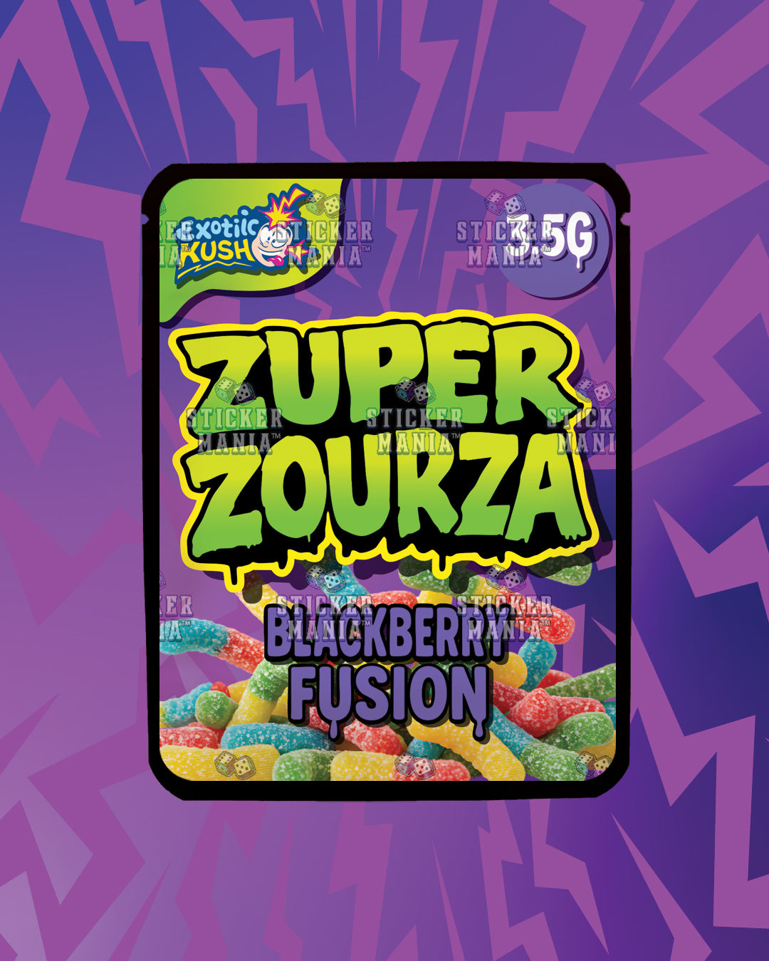 Zuper ZourZa Blackberry Fusion | Pre-Made Sticker Bag | 3.5g