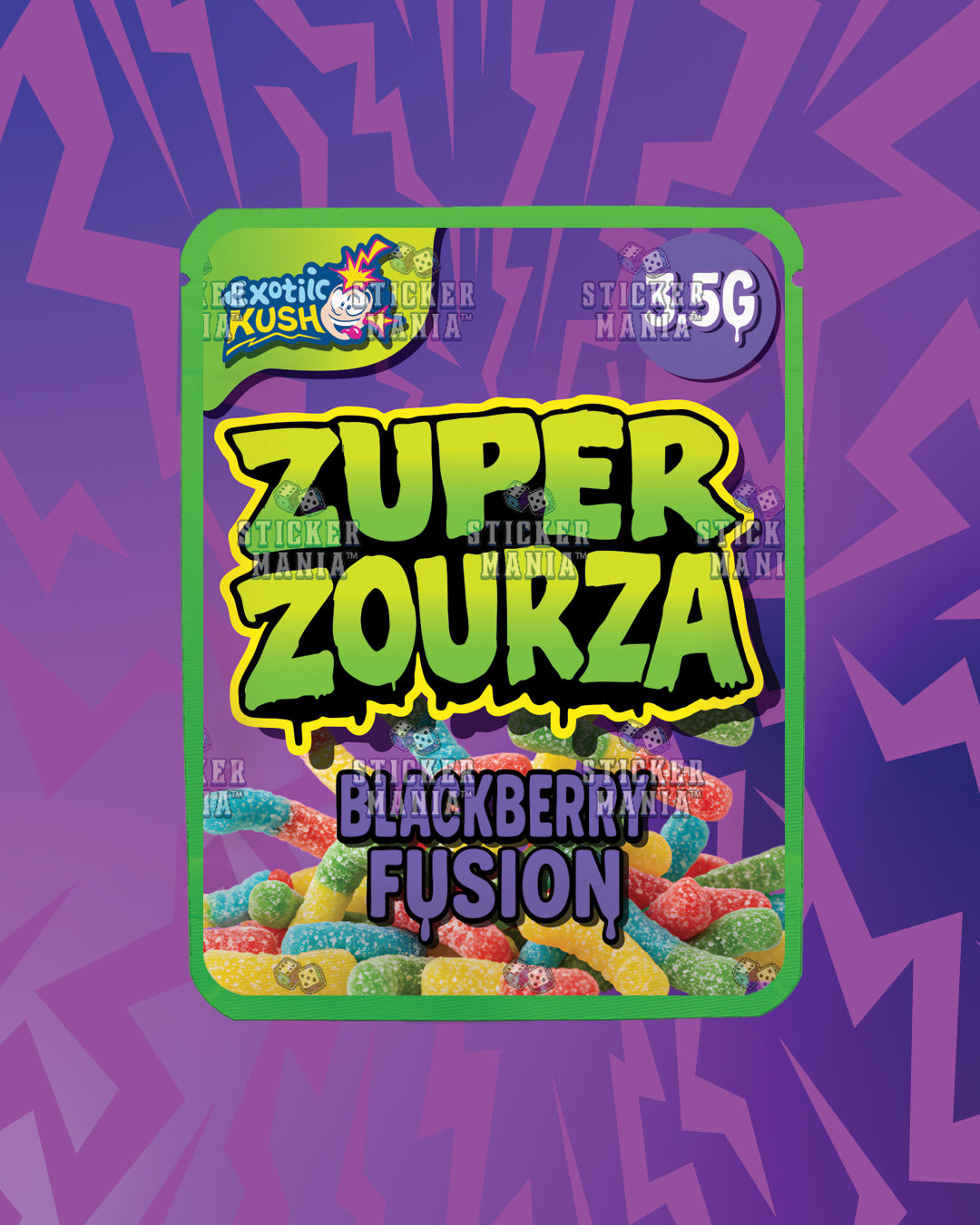 Zuper ZourZa Blackberry Fusion | Pre-Made Sticker Bag | 3.5g