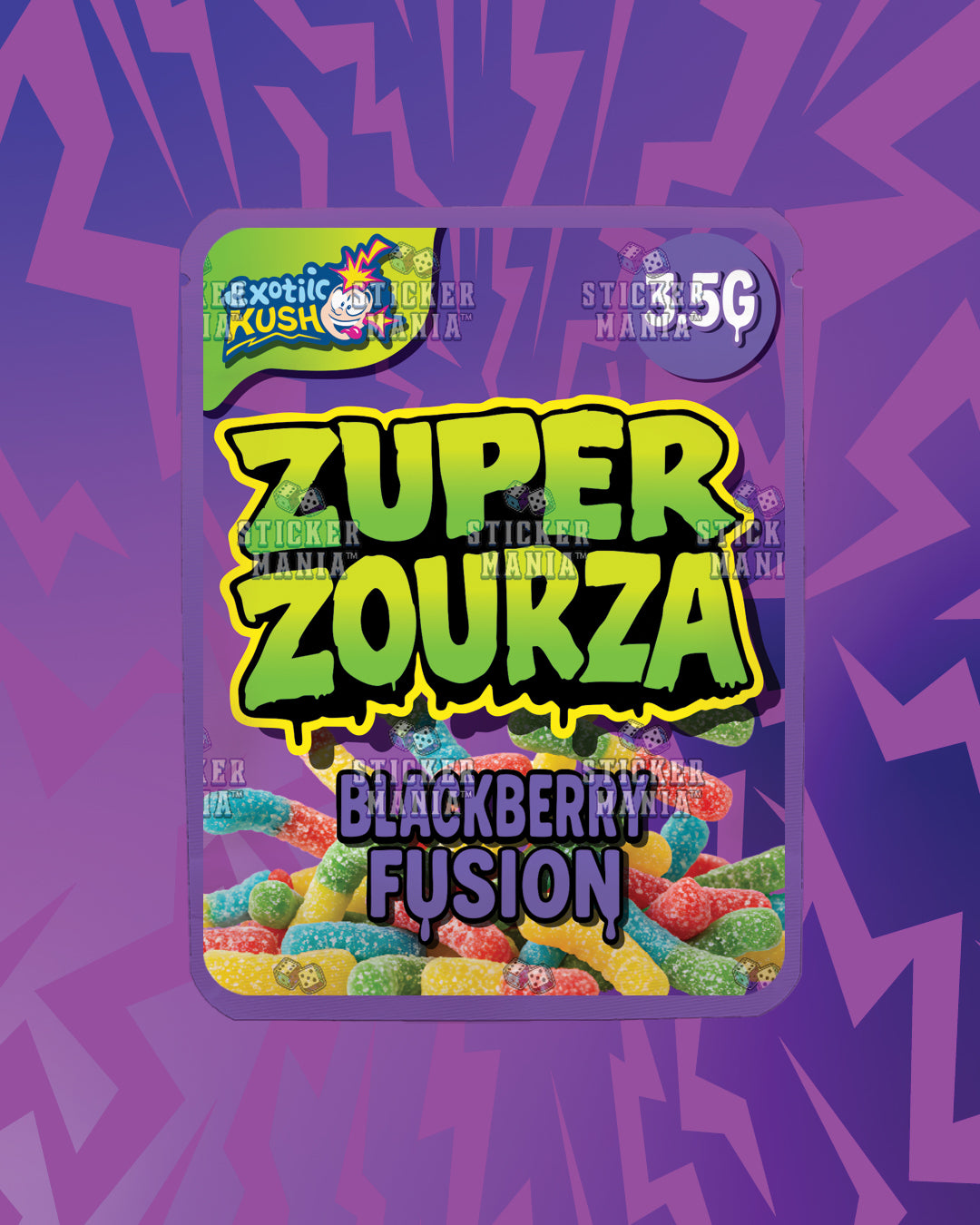 Zuper ZourZa Blackberry Fusion | Pre-Made Sticker Bag | 3.5g