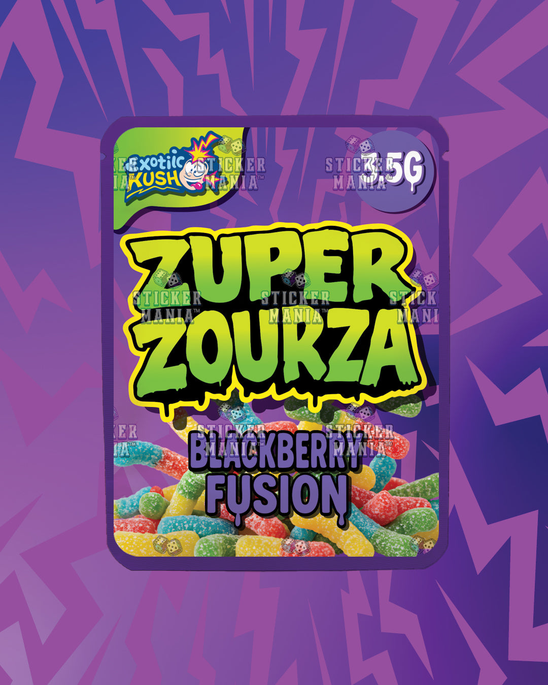 Zuper ZourZa Blackberry Fusion | Pre-Made Sticker Bag | 3.5g