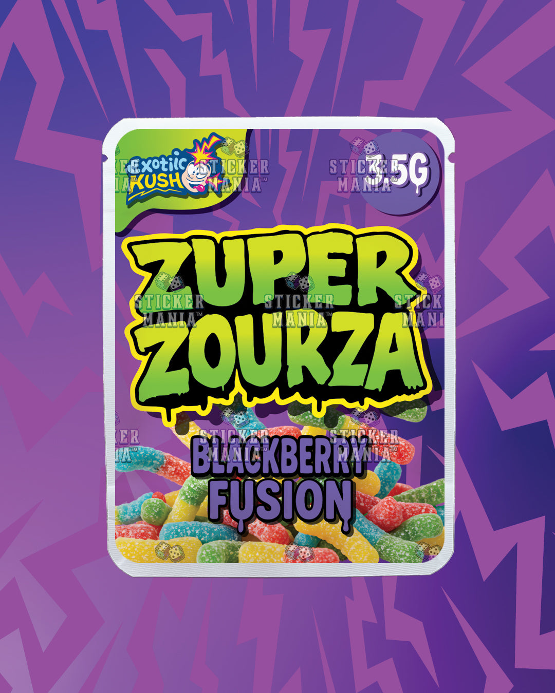 Zuper ZourZa Blackberry Fusion | Pre-Made Sticker Bag | 3.5g