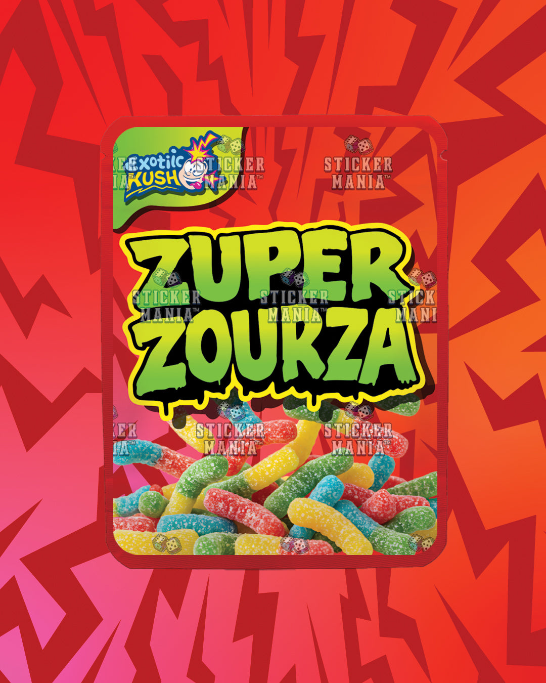 Zuper ZourZa Forbidden Cherry | Pre-Made Sticker Bag | 3.5g