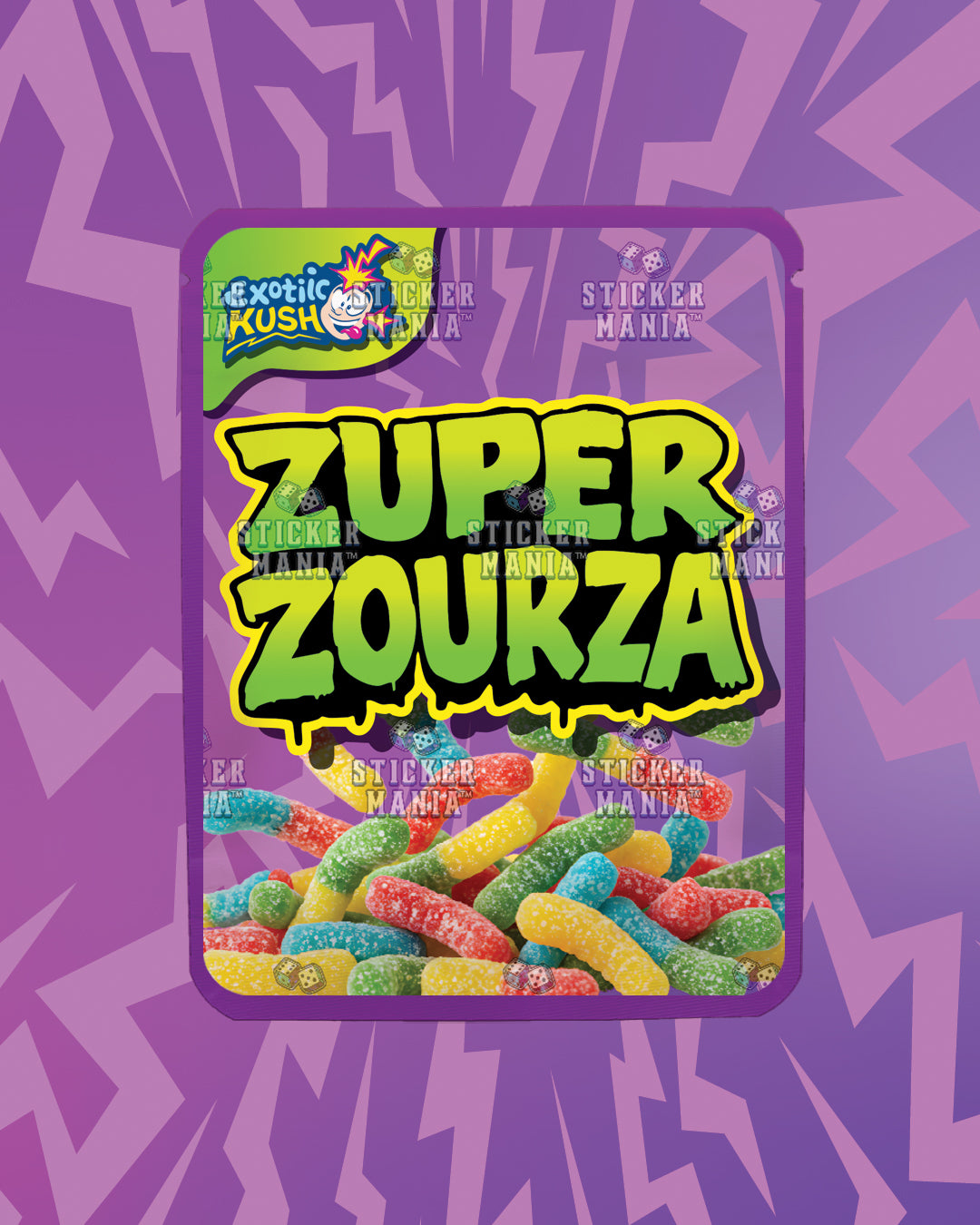 Zuper ZourZa Grape Punch | Pre-Made Sticker Bag | 3.5g