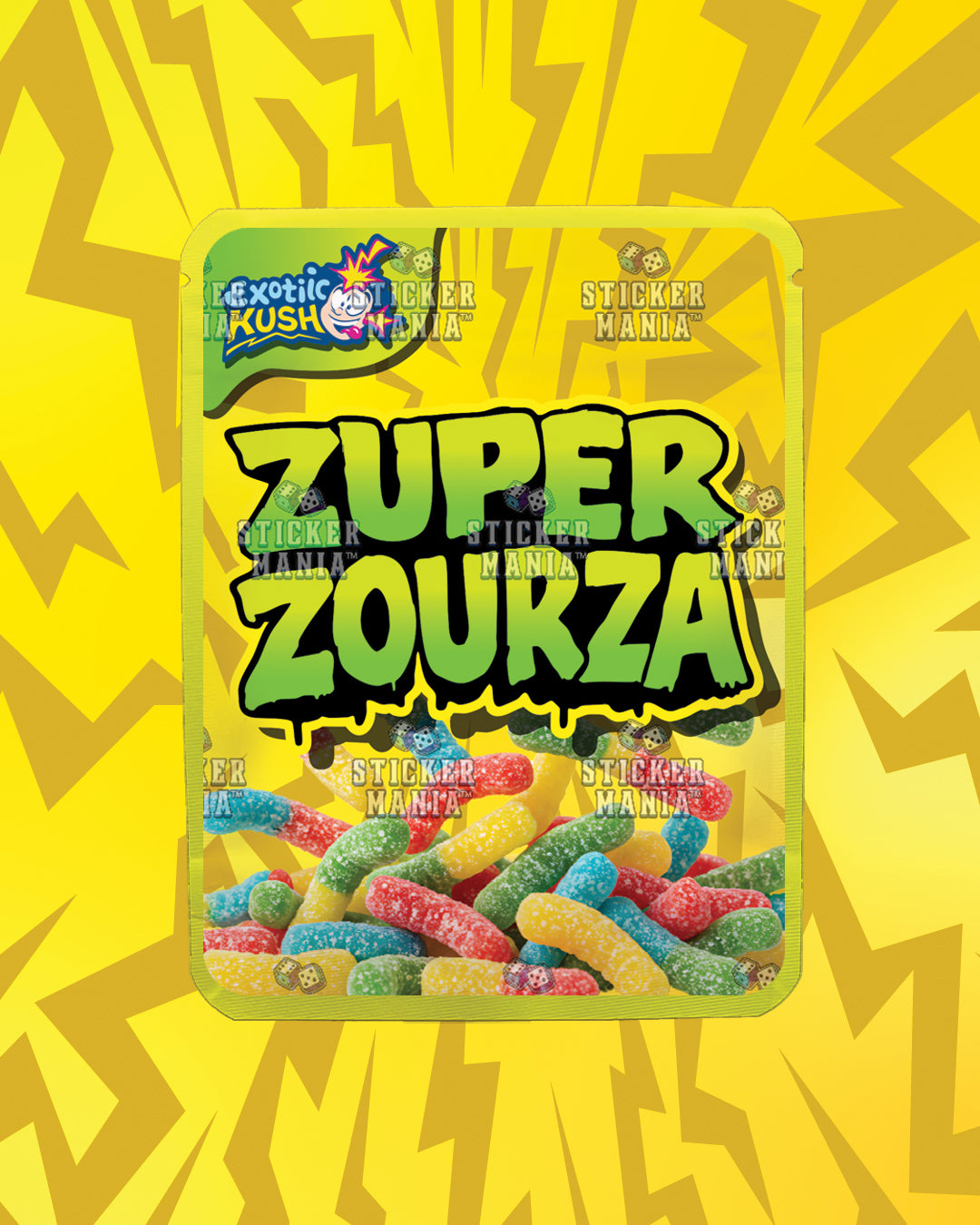 Zuper ZourZa Lemon Shock | Pre-Made Sticker Bag | 3.5g