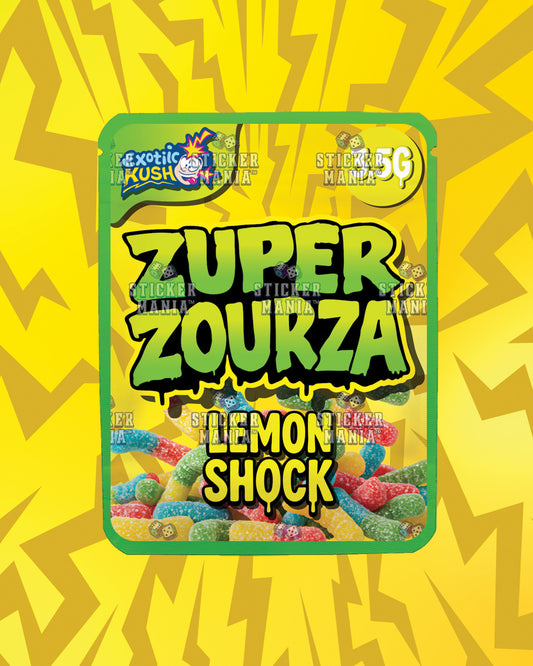 Zuper ZourZa Lemon Shock | Pre-Made Sticker Bag | 3.5g