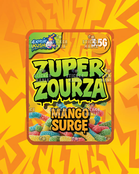 Zuper ZourZa Mango Surge | Pre-Made Sticker Bag | 3.5g