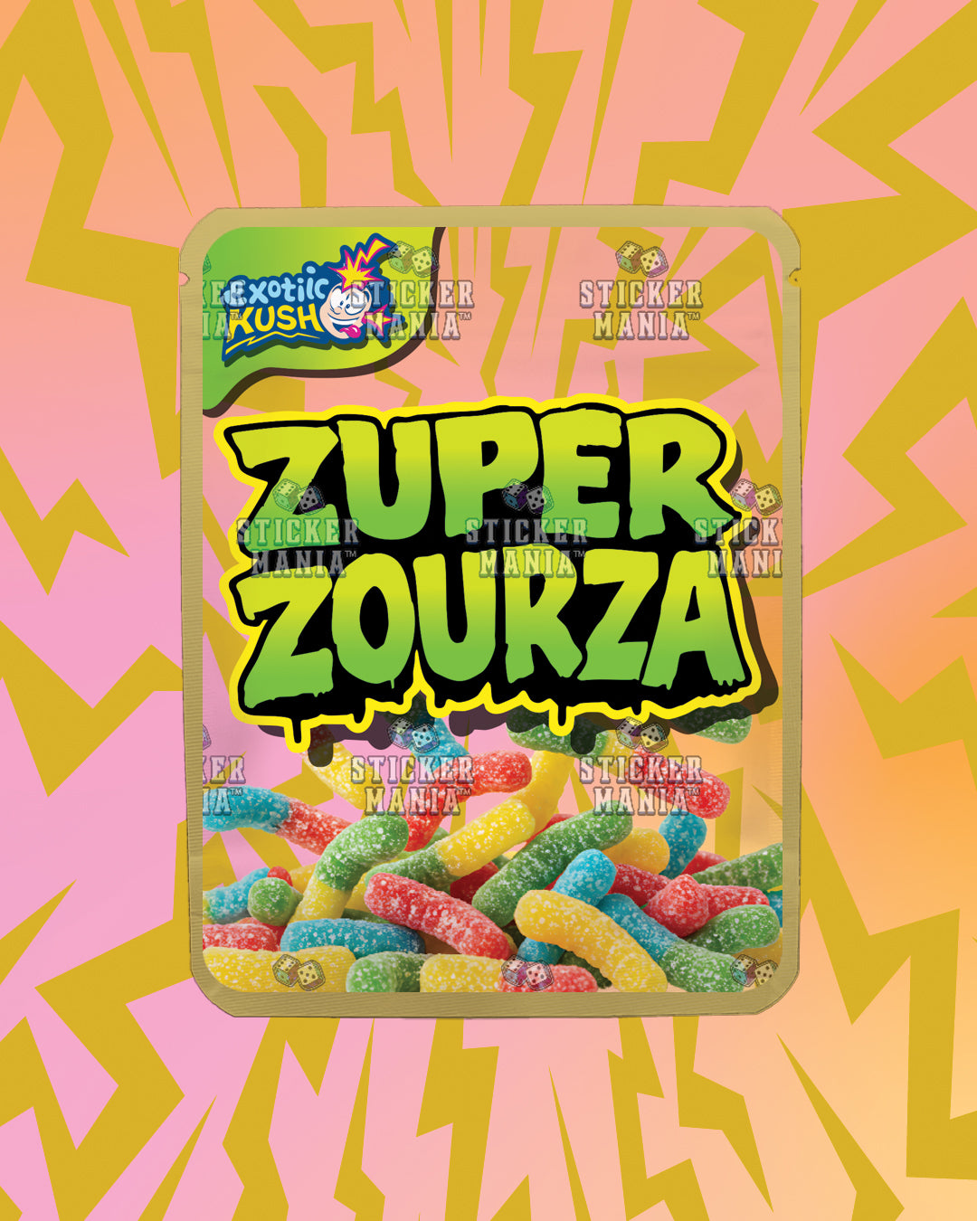 Zuper ZourZa Peach Slam | Pre-Made Sticker Bag | 3.5g
